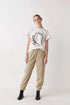 Rabens Saloner Frances fine felt comfy pants oatmeal